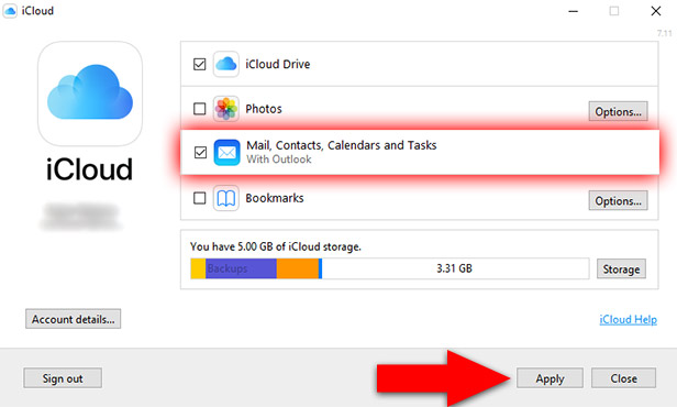 synch outlook for mac calendar with iphone